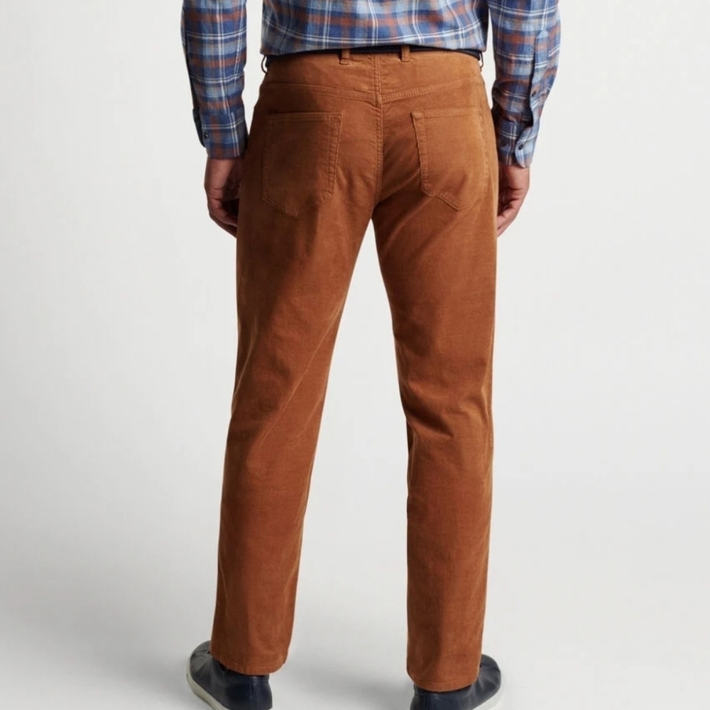 Peter Millar Brown Corduroy Five-Pocket Pant sz 36 - Picture 2 of 11